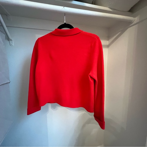 Sezane Betty Cardigan Coral Red  - Size S - Picture 6 of 6